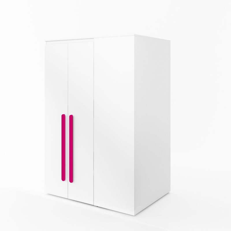 2 Door Manufactured Wood Wardrobe, Pink