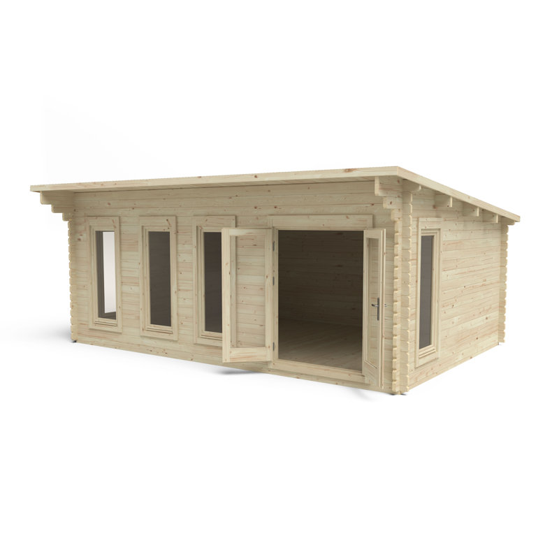 Wolverley 20 x 15 Ft. Tongue & Groove Log Cabin, No