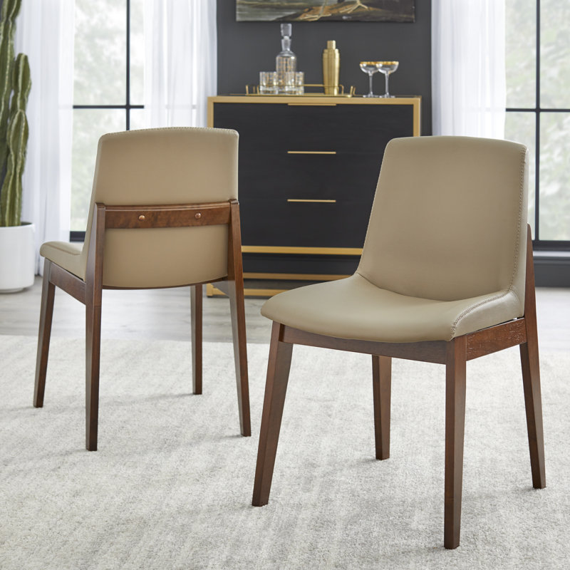 Buharkent 19.5'' H Faux Leather Upholstered Side Chair