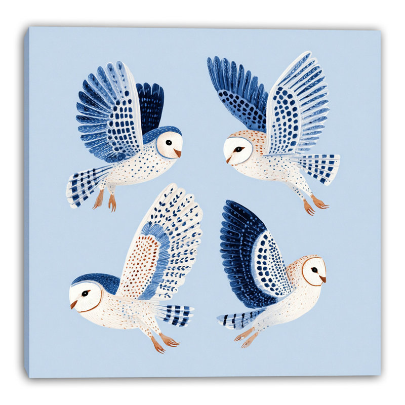 Toile tendue sur fond indigo, L 30 po x H 30 po x P 1,5 po