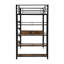 Lit mezzanine avec bureau et tablettes, noir-1688054807