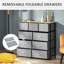 Unité de rangement de commode à 9 tiroirs avec cadre HOMcom