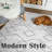Geometric Non-Slip Machine Washable Grey Area Rug-1339343799