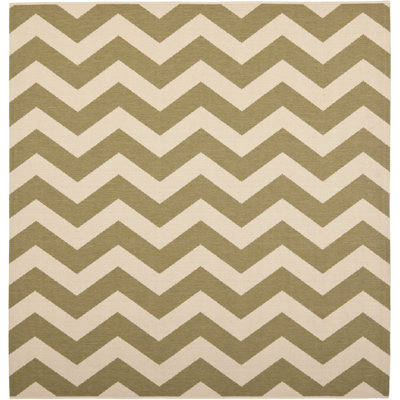Arneshia Cotton Green/Beige Indoor/Outdoor Area Rug