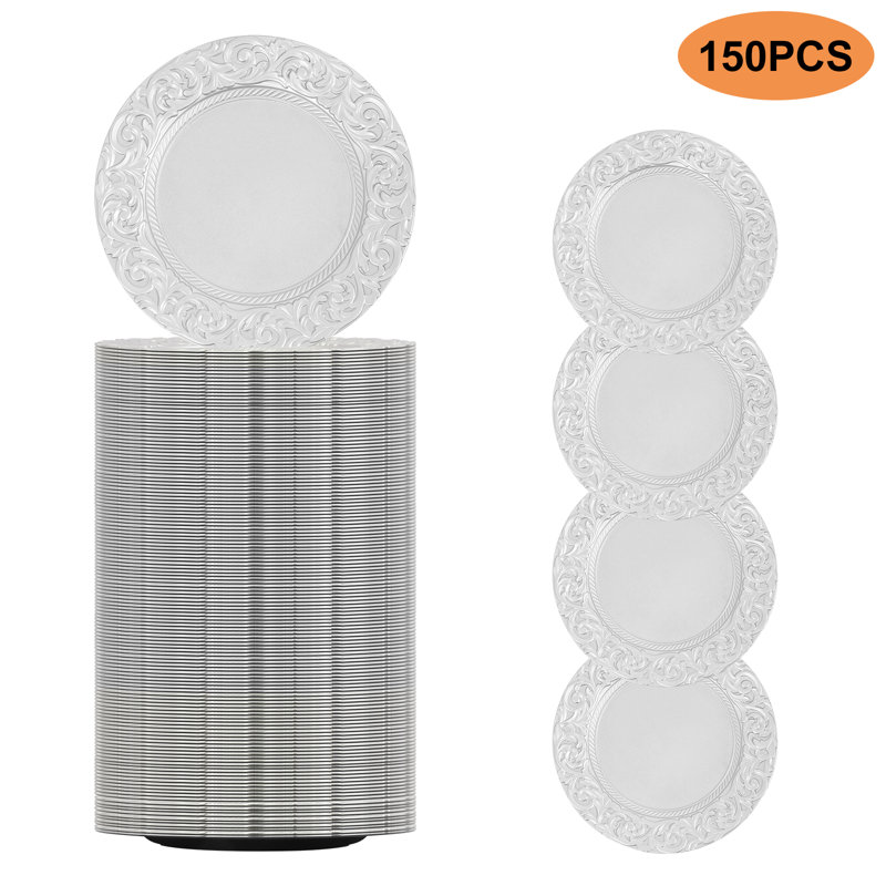 13'' Chargers (Set Of 150), Silver