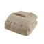 Édredon 2 pièces en chenille brun clair pour lit simple / simple TG, moelleux et trop lavable à la machine-128823990
