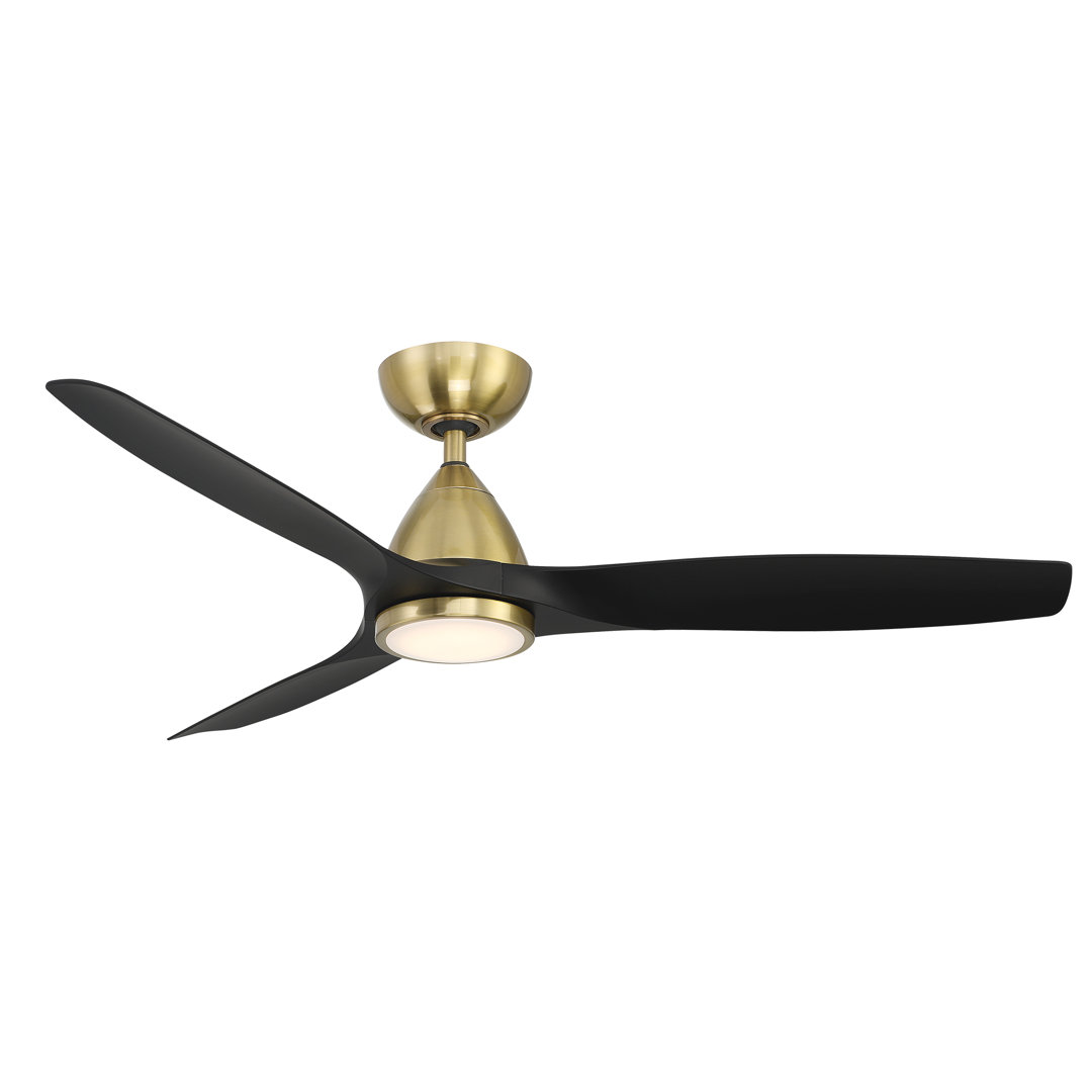 Skylark 3 - Blade Indoor/Outdoor Smart Ceiling Fan with Adjustable CCT 2700K-3000K-4000K-5000K LED Light Kit and Remote Control Included, Works With Alexa and iOS or Android App Modern Forms 