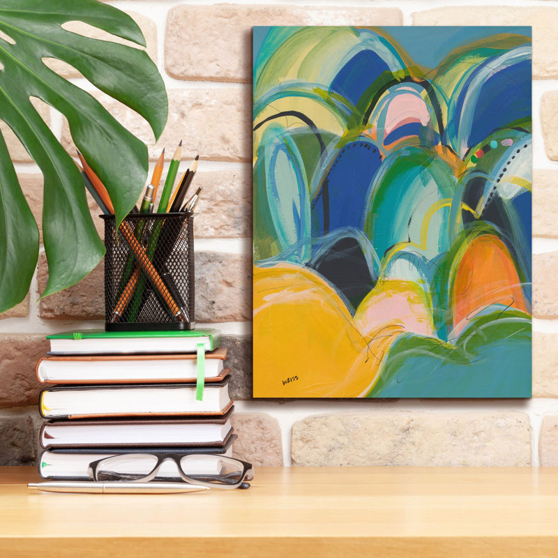 «Break On Through No. 3» par Jan Weiss, art mural sur toile, H 16 po x l 12 po x P 0,75 po