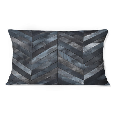 Imprimé chevron noir II - Coussin lombaire traditionnel
