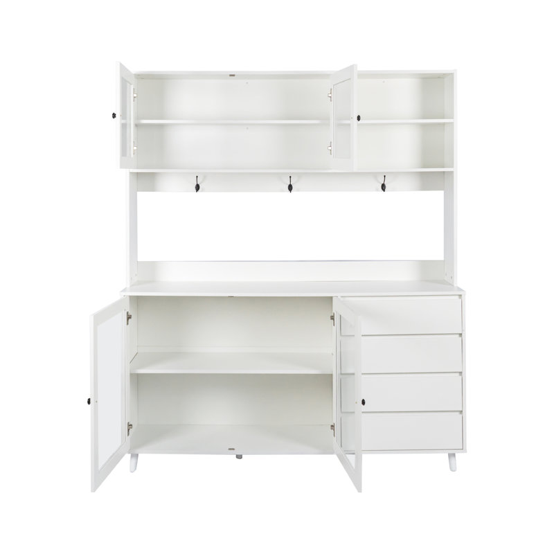 Grande huche de cuisine l 63 po, Blanc