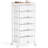 Rolling Storage Drawers with Wheels ,Utility Cart with 6 Large Drawers and Wooden Tabletop-1823129699