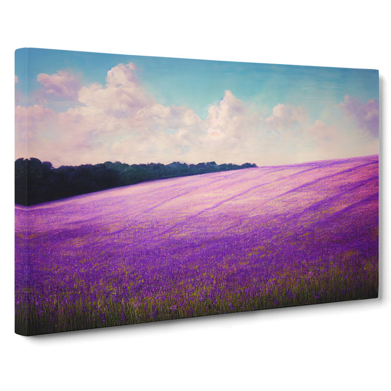 Dynamic Bluebell Field - Wrapped Canvas, 35cm H x 50cm W x 3cm D