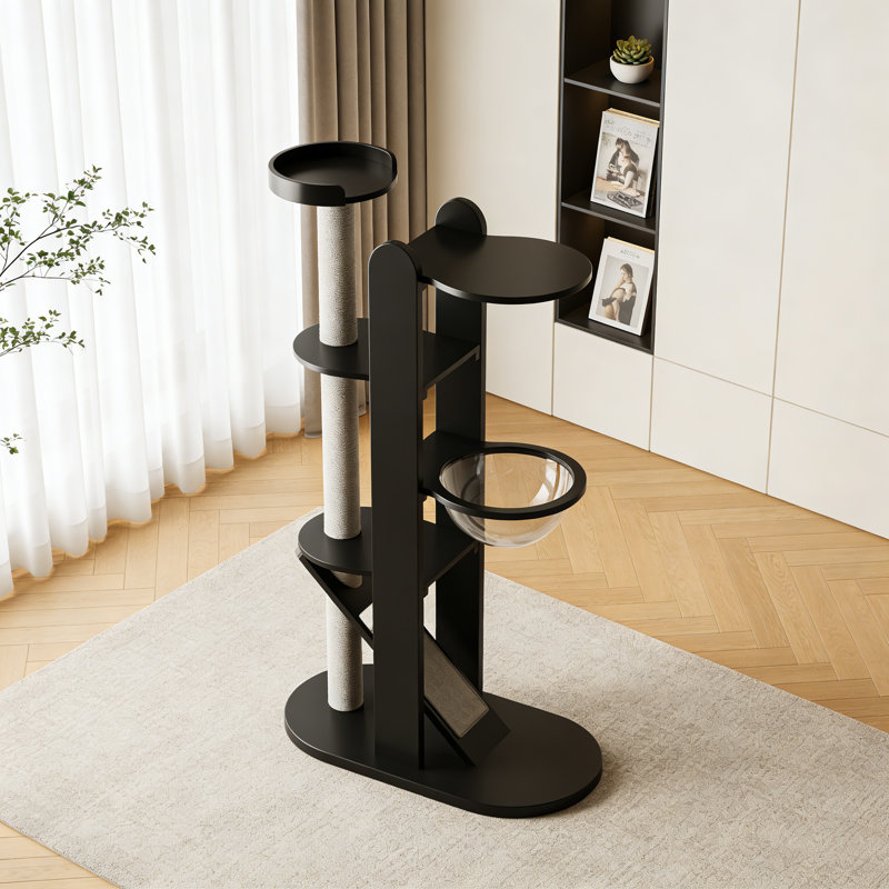 Structure simple d'escalade pour chat noir