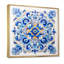 Carreaux de mosaïque floraux bleu azur - tuile abstraite, art mural-86116042-86116055