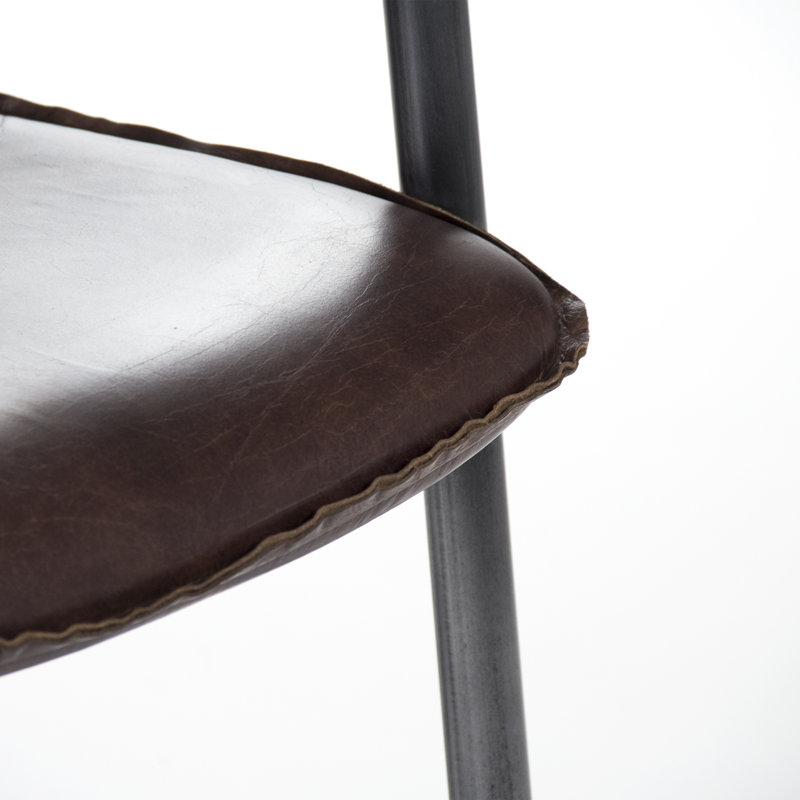 Kye 17'' H Genuine Leather Upholstered Armchair