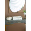 Miroir coquelicot avec cadre en métal doré de conception contemporaine pour salle de bain, décoration murale
