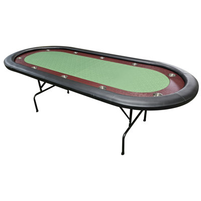 Table de poker pliable à 10 joueurs pour jeu de casino 96 po INO Design