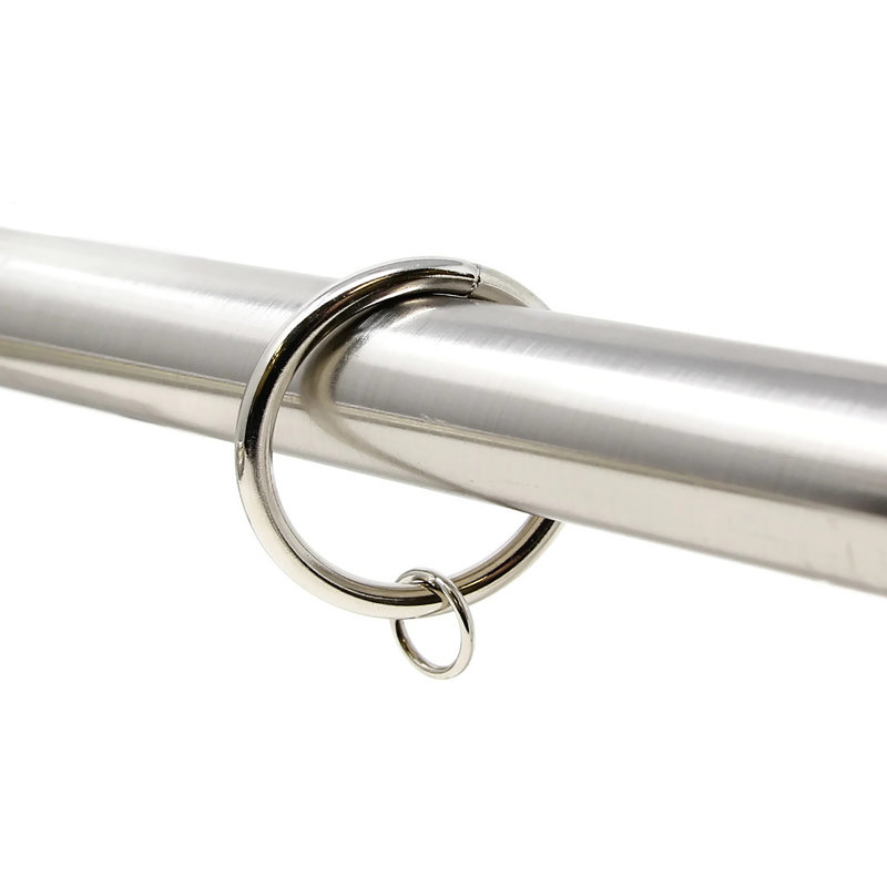 Anneaux de rideau en métal Mcclain, Acier brossé, Diamètre 1,5 po
