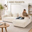 Modern Oversized 262cm Boneless Corner Sofa L-Shaped Corduroy Sofa With Storage Pockets-879638388-879638393