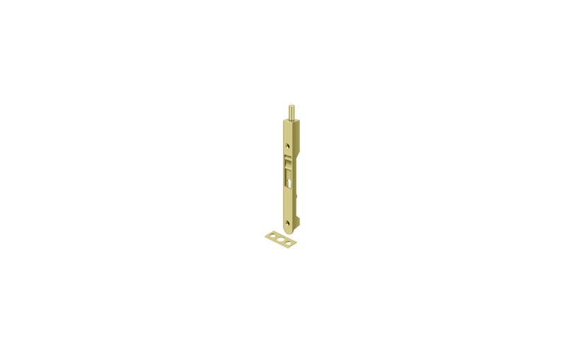 Deltana 7FBR3 7" Flush Bolt; Heavy Duty; Bright Brass Finish