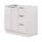 Haun 36'' Solid Wood Left Offset Bathroom Vanity Base Only, Base Cabinet without Top in Black-115860452