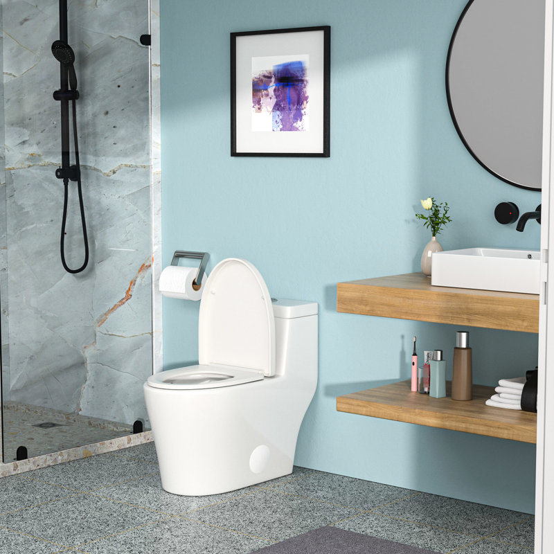Toilette en céramique avec double chasse et siège silencieux
