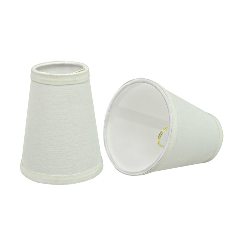Abat-jour empire H 5 po (attache) blanc cassé