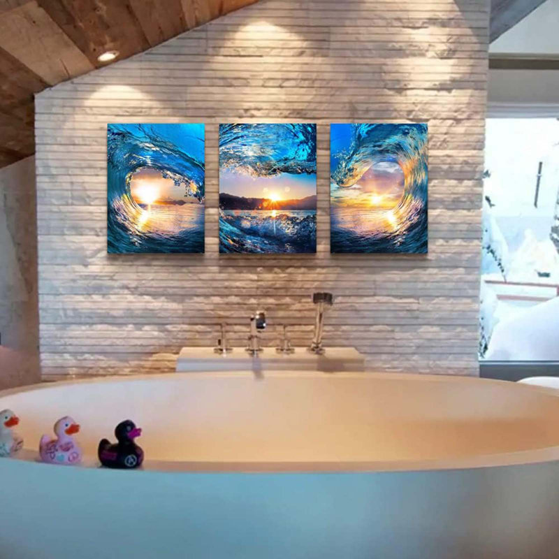 3 Piece Wrapped Canvas Print, 60 cm H x 40 cm W