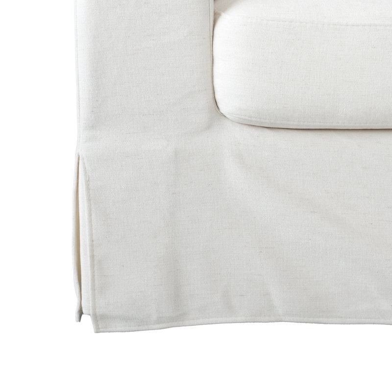 Oecusse Upholstered 38.6 " Linen Sectional, Beige