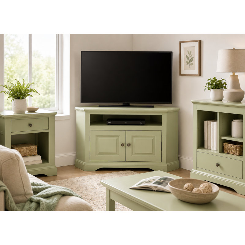 Boltongate Unfinished Corner TV Stand for TVs up to 40", Green