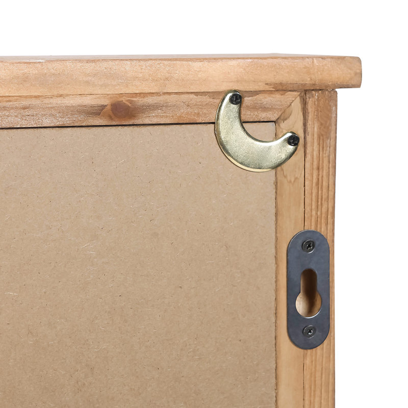 Hofer Wood Flat Wall Mirror