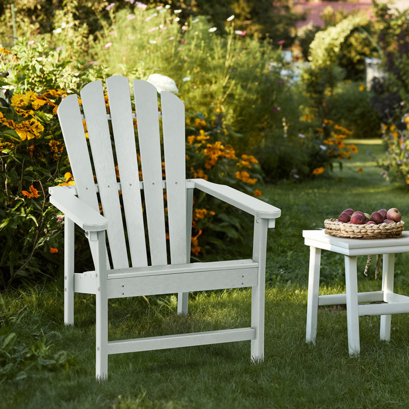 Chaise Adirondack empilable en PEHD Zawadi, Blanc, 1