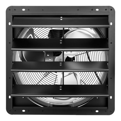 Ventilateur à obturateur mural de 18 pouces à température variable à température variable, auvents automatiques, boîtier en acier robuste, faible bruit, ventilation et refroidissement pour grenier, garage, grange, serre, atelier
