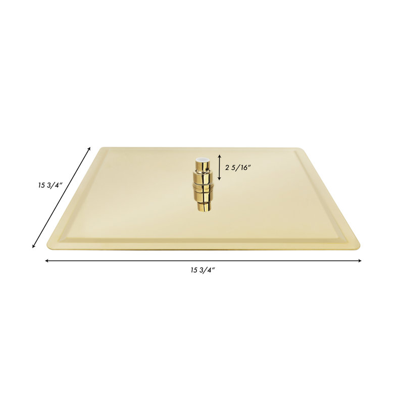 Rain Fixed Shower Head, Polished Gold