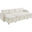 Canapé d'angle confortable avec rangement et prise de recharge pour des moments de détente en famille - Tissu beige pour un usage quotidien