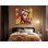Reproduction de peinture «Vibrant Woman with Turban Abstract Portrait», reproduction d'art moderne sur toile colorée pour le salon, jaune et rouge