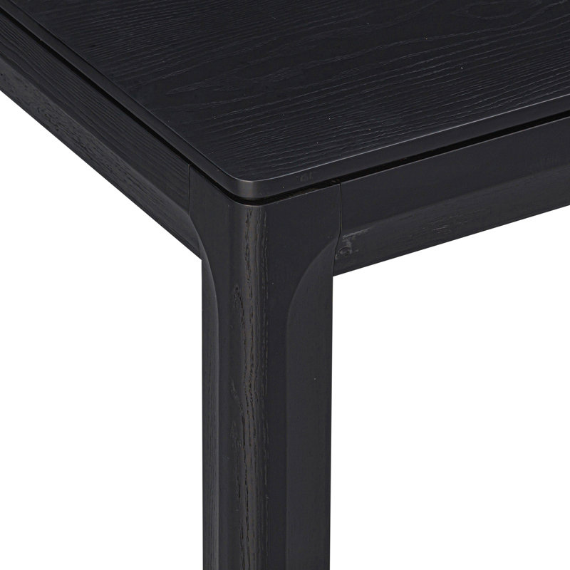 NTC Flow Modern Farmhouse Dining Table, Burnt Black, 29.92" H  x 55.12" L x 35.43" W