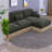 Modular Deep Seat Sofas, Chenille Leopard Modern Living Room Set