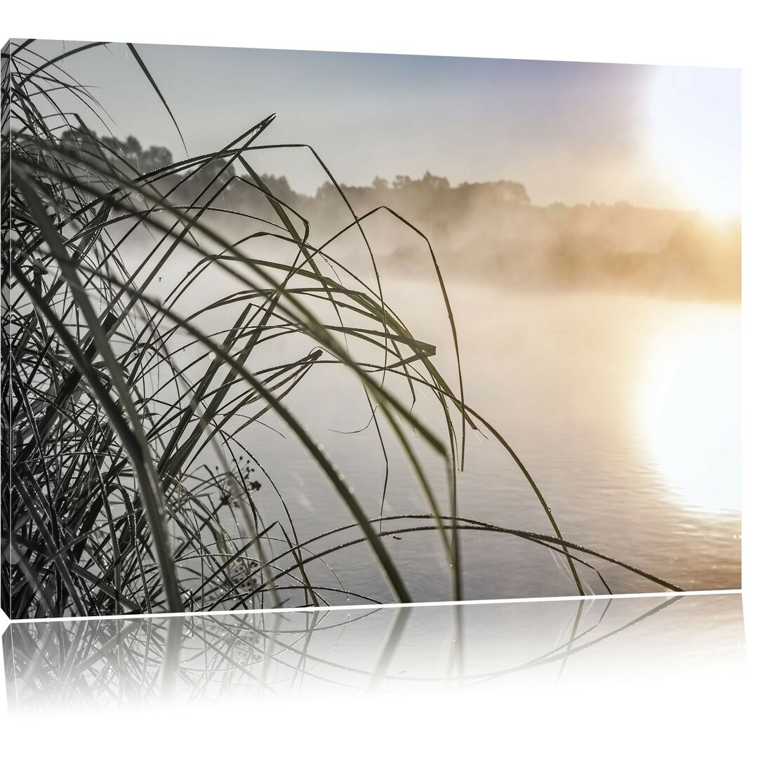 Leinwandbild Schneidegras am See