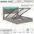 Kadeer Lift Up Bed Frame with Charging Station & LED Light, Upholstered Bed with Button Tufted-948587277-948587279