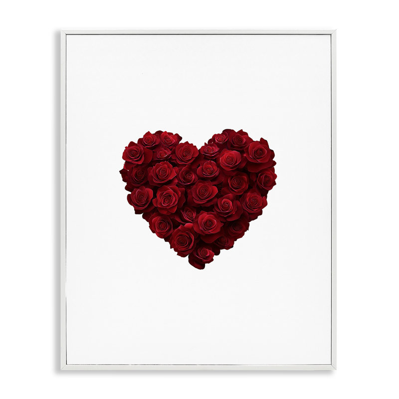 «Heart of Roses Bouquet», estampe numérique, design par Christine Simpson Art, H 14 po x l 11 po