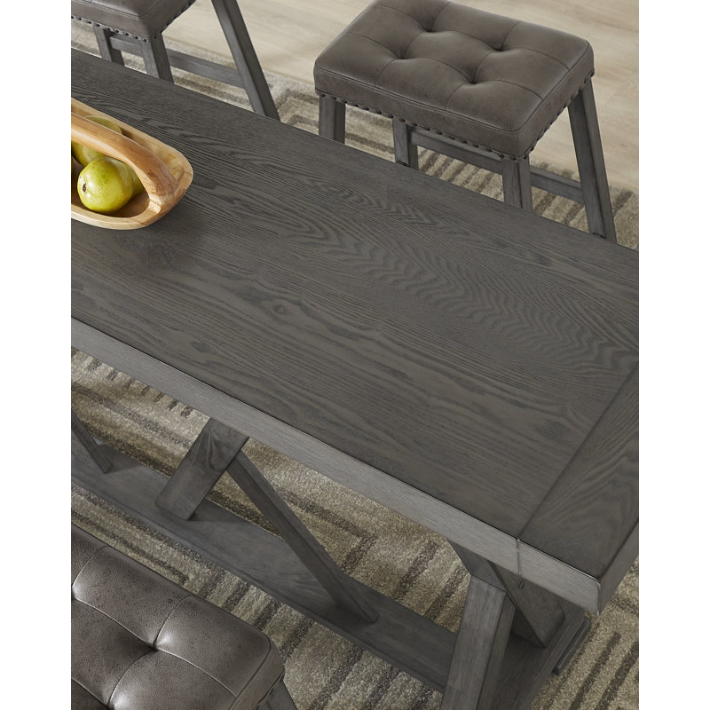 Harbor Gray Transitional Wood Counter Height Table