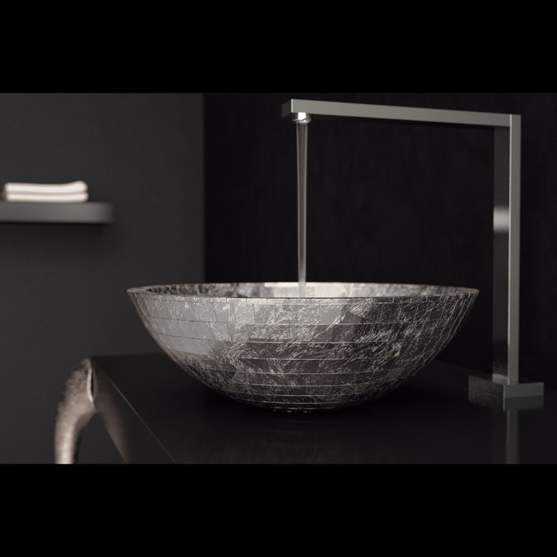16.6'' L Bathroom Sink, Silver