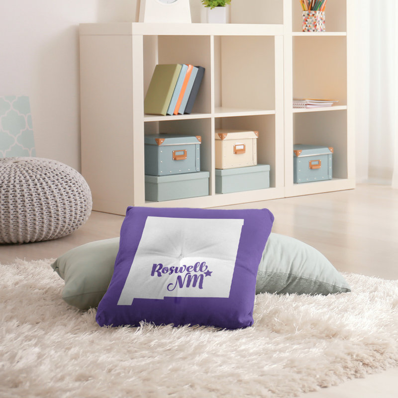 Coussin de plancher touffeté, 26 po x 26 po, Mauve, Rochester