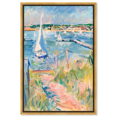 Sail Boasts Outside Canvas Vibrant Coastal Wall Art by Art Remedy