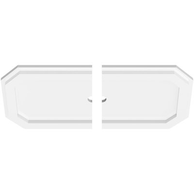 10"W x 5"H x 1"ID x 3 1/2"C x 1"P Emerald Architectural Grade PVC Contemporary Ceiling Medallion, Two Piece