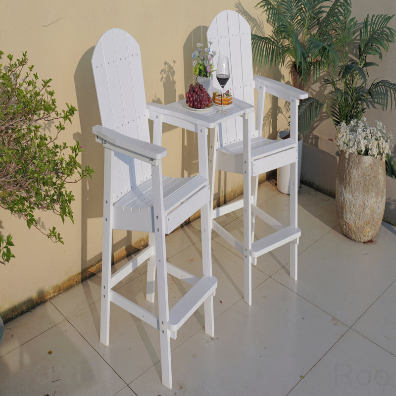 Outdoor Patio Chair, White Color, Made Of Sturdy HIPS Material, Equipped With 304 Stainless Steel Accessories, White