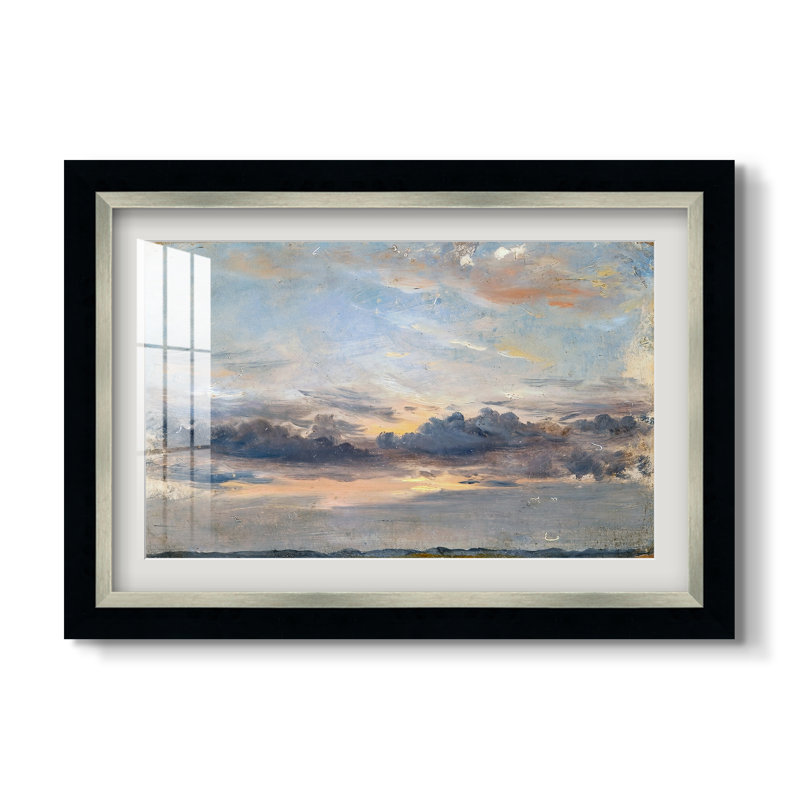 Étude des nuages, coucher de soleil, vers 1821-1822 - John Constable - Estampe encadrée sur mesure, 16x22 INNER SIZE