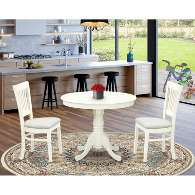 Damarrius Solid Wood Top Pedestal Dining Set