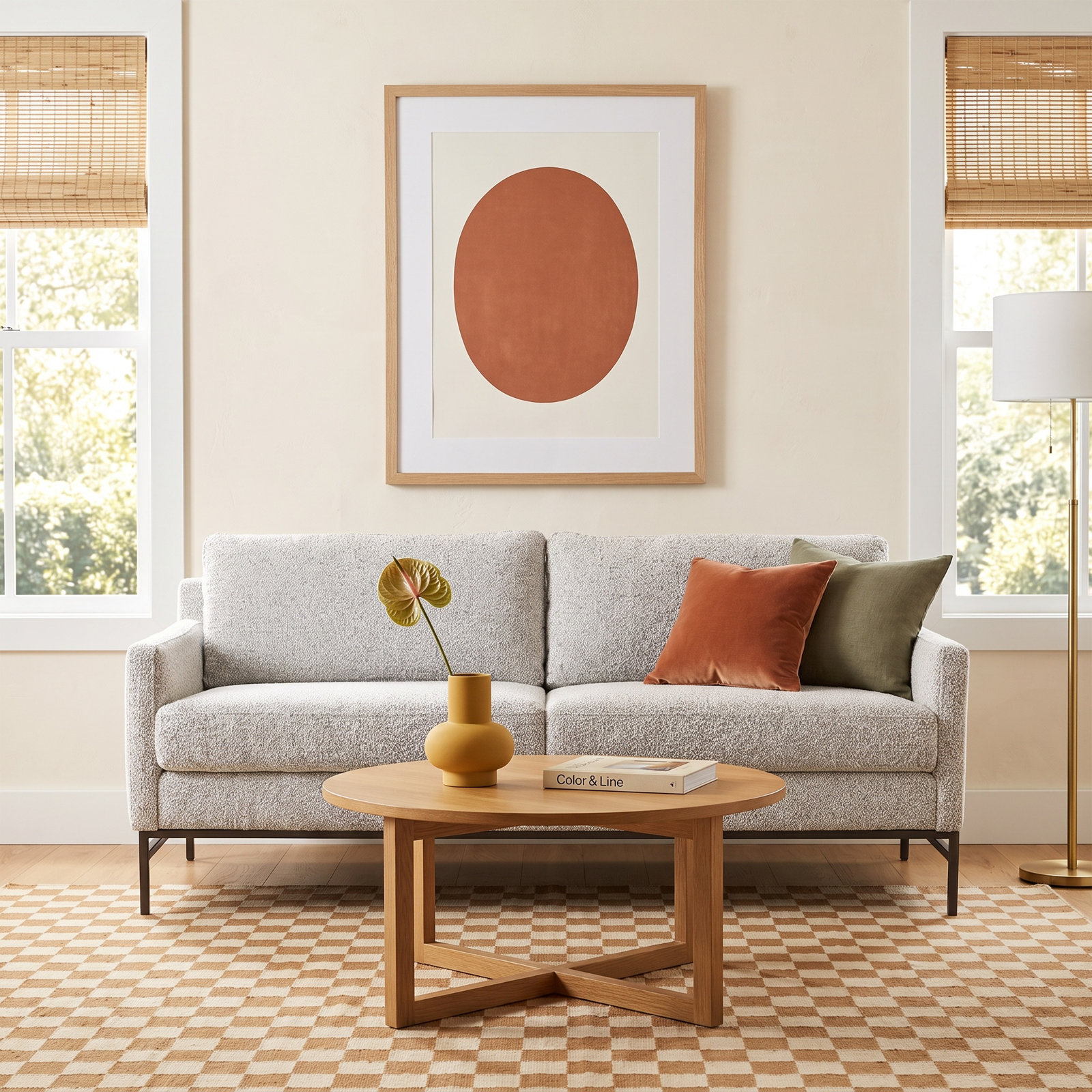 Whitman 74'' Upholstered Sofa, Knoll Domino Gray